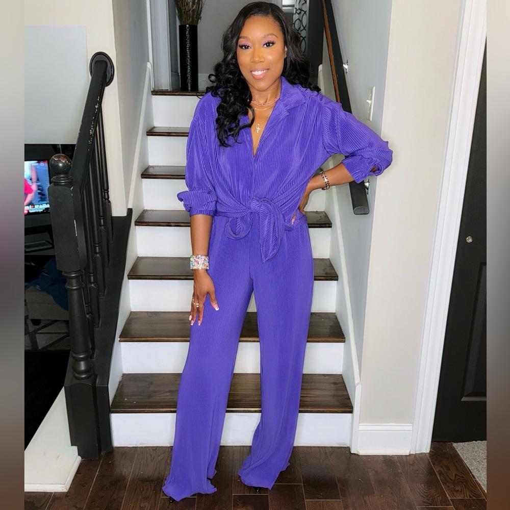 Purple pants set